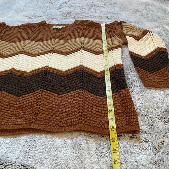 Love Change Italy Chevron Knit‎ Retro Style Sweater 1X - Picture 6 of 7